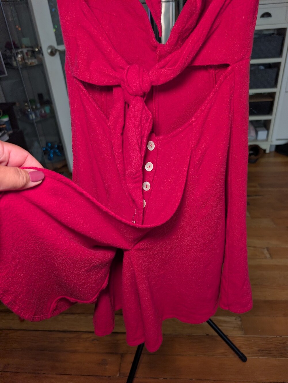 Free People Halter Mini Dress in Raspberry - Picture 6 of 7